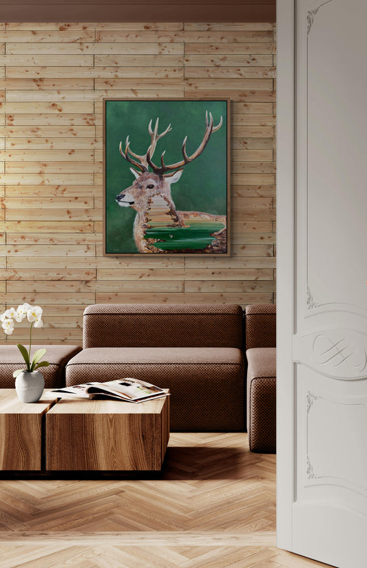 "Der Hirsch und seine Waldschätze"